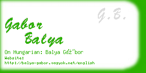 gabor balya business card